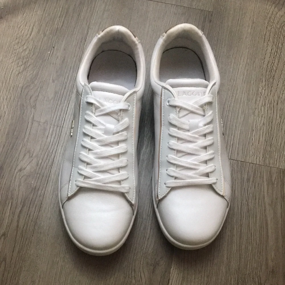 Lacoste Men's White/Bronze Sneakers - Picture 2 of 10